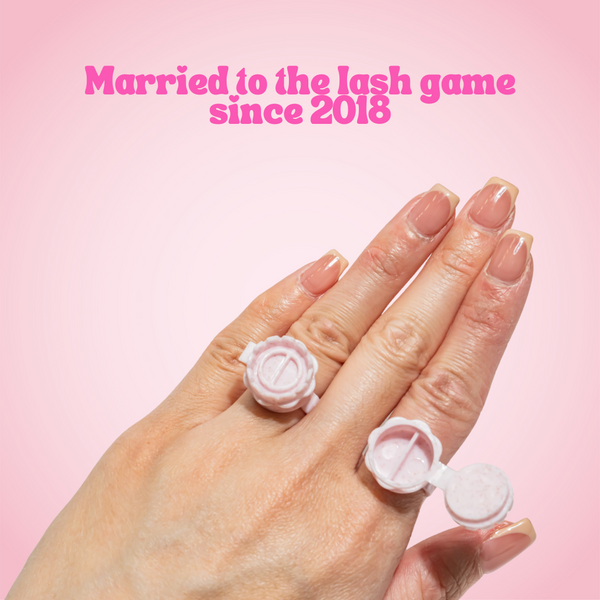 Crystal Locket Glue Ring - multi chamber with cover